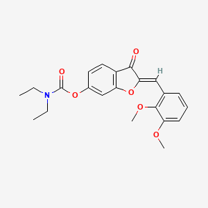 (Z)-2-(2,3-dimethoxybenzylidene)-3-oxo-2,3-dihydrobenzofuran-6-yl diethylcarbamate