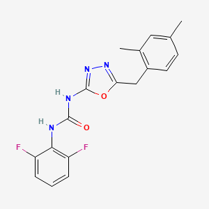 1-(2,6-Difluorophenyl)-3-(5-(2,4-dimethylbenzyl)-1,3,4-oxadiazol-2-yl)urea