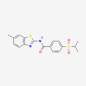 4-(isopropylsulfonyl)-N-(6-methylbenzo[d]thiazol-2-yl)benzamide