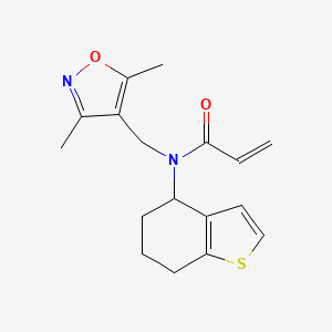 N-[(3,5-Dimethyl-1,2-oxazol-4-yl)methyl]-N-(4,5,6,7-tetrahydro-1-benzothiophen-4-yl)prop-2-enamide