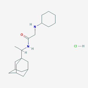 molecular formula C20H35ClN2O B2721505 N-[1-(Adamantan-1-YL)ethyl]-2-(cyclohexylamino)acetamide hydrochloride CAS No. 1052518-53-2