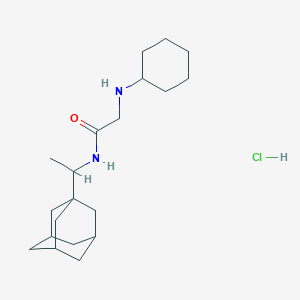 N-[1-(Adamantan-1-YL)ethyl]-2-(cyclohexylamino)acetamide hydrochloride