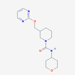 N-(Oxan-4-yl)-3-(pyrimidin-2-yloxymethyl)piperidine-1-carboxamide