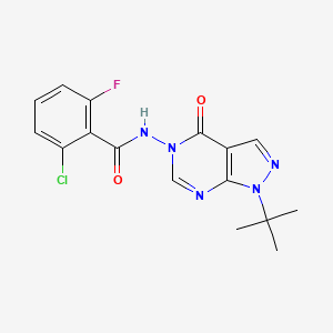 N-(1-(tert-butyl)-4-oxo-1H-pyrazolo[3,4-d]pyrimidin-5(4H)-yl)-2-chloro-6-fluorobenzamide