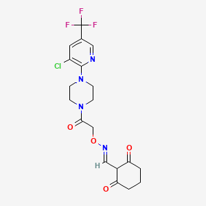 2,6-dioxocyclohexanecarbaldehyde O-(2-{4-[3-chloro-5-(trifluoromethyl)-2-pyridinyl]piperazino}-2-oxoethyl)oxime