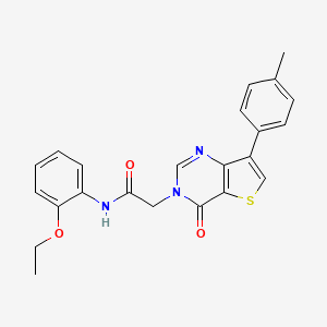 molecular formula C23H21N3O3S B2721529 N-(2-ethoxyphenyl)-2-[7-(4-methylphenyl)-4-oxo-3H,4H-thieno[3,2-d]pyrimidin-3-yl]acetamide CAS No. 1207030-16-7