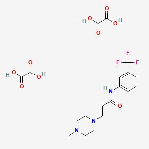 3-(4-methylpiperazin-1-yl)-N-(3-(trifluoromethyl)phenyl)propanamide dioxalate