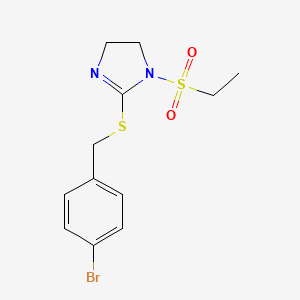 2-[(4-Bromophenyl)methylsulfanyl]-1-ethylsulfonyl-4,5-dihydroimidazole
