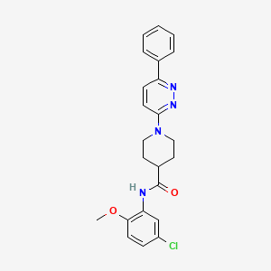 molecular formula C23H23ClN4O2 B2721539 N-(5-chloro-2-methoxyphenyl)-1-(6-phenylpyridazin-3-yl)piperidine-4-carboxamide CAS No. 1203247-82-8