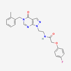 2-(4-fluorophenoxy)-N-(2-(5-(2-methylbenzyl)-4-oxo-4,5-dihydro-1H-pyrazolo[3,4-d]pyrimidin-1-yl)ethyl)acetamide