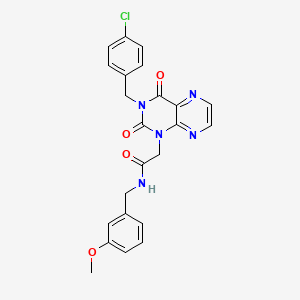2-(3-(4-chlorobenzyl)-2,4-dioxo-3,4-dihydropteridin-1(2H)-yl)-N-(3-methoxybenzyl)acetamide