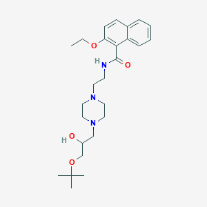 molecular formula C26H39N3O4 B2721550 N-(2-(4-(3-(tert-butoxy)-2-hydroxypropyl)piperazin-1-yl)ethyl)-2-ethoxy-1-naphthamide CAS No. 2034570-00-6