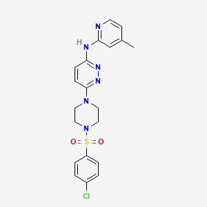 6-(4-((4-chlorophenyl)sulfonyl)piperazin-1-yl)-N-(4-methylpyridin-2-yl)pyridazin-3-amine