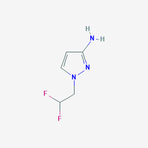 molecular formula C5H7F2N3 B2721564 1-(2,2-二氟乙基)-1H-吡唑-3-胺 CAS No. 1006462-38-9