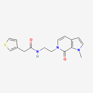 molecular formula C16H17N3O2S B2721574 N-(2-(1-methyl-7-oxo-1H-pyrrolo[2,3-c]pyridin-6(7H)-yl)ethyl)-2-(thiophen-3-yl)acetamide CAS No. 2034460-50-7