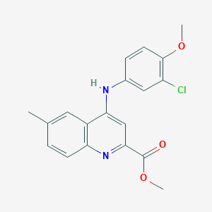 N-[2-[(4-methylphenyl)acetyl]-3-(piperidin-1-ylcarbonyl)-1,2,3,4-tetrahydroisoquinolin-7-yl]propanamide