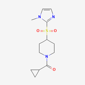 cyclopropyl(4-((1-methyl-1H-imidazol-2-yl)sulfonyl)piperidin-1-yl)methanone
