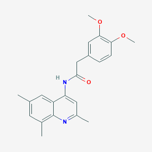 2-(3,4-dimethoxyphenyl)-N-(2,6,8-trimethylquinolin-4-yl)acetamide
