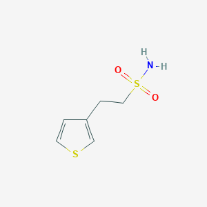 molecular formula C6H9NO2S2 B2721590 2-(噻吩-3-基)乙烷-1-磺酰胺 CAS No. 257889-67-1
