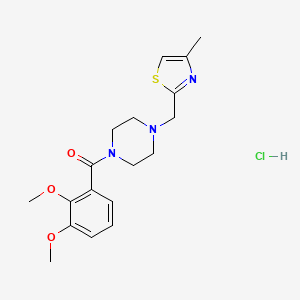 (2,3-Dimethoxyphenyl)(4-((4-methylthiazol-2-yl)methyl)piperazin-1-yl)methanone hydrochloride