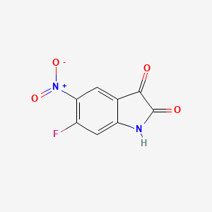 molecular formula C8H3FN2O4 B2721594 6-氟-5-硝基-2,3-二氢-1H-吲哚-2,3-二酮 CAS No. 953751-33-2