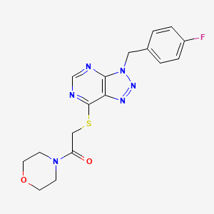 2-((3-(4-fluorobenzyl)-3H-[1,2,3]triazolo[4,5-d]pyrimidin-7-yl)thio)-1-morpholinoethanone