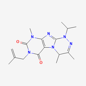 molecular formula C17H24N6O2 B2721599 1-异丙基-3,4,9-三甲基-7-(2-甲基丙烯基)-1,4-二氢-[1,2,4]三唑并[3,4-f]嘌呤-6,8(7H,9H)-二酮 CAS No. 923443-10-1