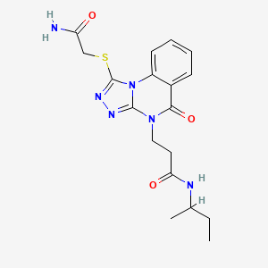 3-[1-[(2-amino-2-oxoethyl)thio]-5-oxo[1,2,4]triazolo[4,3-a]quinazolin-4(5H)-yl]-N-(sec-butyl)propanamide