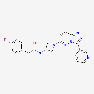 2-(4-Fluorophenyl)-N-methyl-N-[1-(3-pyridin-3-yl-[1,2,4]triazolo[4,3-b]pyridazin-6-yl)azetidin-3-yl]acetamide