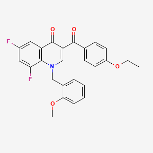 3-(4-Ethoxybenzoyl)-6,8-difluoro-1-[(2-methoxyphenyl)methyl]quinolin-4-one