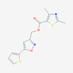 (5-(Thiophen-2-yl)isoxazol-3-yl)methyl 2,4-dimethylthiazole-5-carboxylate