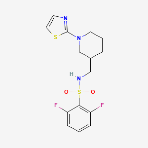 2,6-difluoro-N-((1-(thiazol-2-yl)piperidin-3-yl)methyl)benzenesulfonamide