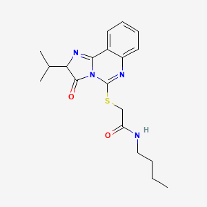 N-butyl-2-[(2-isopropyl-3-oxo-2,3-dihydroimidazo[1,2-c]quinazolin-5-yl)thio]acetamide