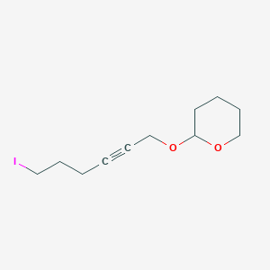 molecular formula C11H17IO2 B2721619 2-((6-Iodohex-2-yn-1-yl)oxy)tetrahydro-2H-pyran CAS No. 532414-06-5