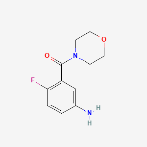 molecular formula C11H13FN2O2 B2721622 (5-Amino-2-fluorophenyl)(morpholino)methanone CAS No. 752243-42-8