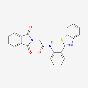 molecular formula C23H15N3O3S B2721639 N-(2-(benzo[d]thiazol-2-yl)phenyl)-2-(1,3-dioxoisoindolin-2-yl)acetamide CAS No. 477569-83-8