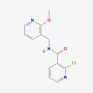 molecular formula C13H12ClN3O2 B2721648 2-chloro-N-[(2-methoxypyridin-3-yl)methyl]pyridine-3-carboxamide CAS No. 1111472-40-2