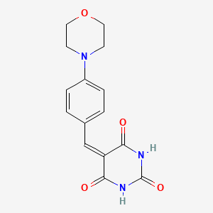 molecular formula C15H15N3O4 B2721650 5-(4-morpholinobenzylidene)pyrimidine-2,4,6(1H,3H,5H)-trione CAS No. 339174-47-9