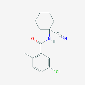 molecular formula C15H17ClN2O B2721655 5-Chloro-N-(1-cyanocyclohexyl)-2-methylbenzamide CAS No. 1548269-10-8