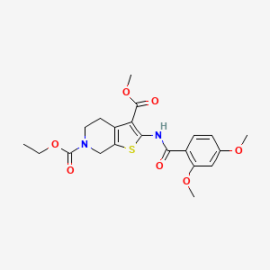 molecular formula C21H24N2O7S B2721656 6-ethyl 3-methyl 2-(2,4-dimethoxybenzamido)-4,5-dihydrothieno[2,3-c]pyridine-3,6(7H)-dicarboxylate CAS No. 864926-09-0