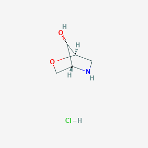 molecular formula C5H10ClNO2 B2721657 (1R,4R,7S)-2-Oxa-5-azabicyclo[2.2.1]heptan-7-ol;hydrochloride CAS No. 129570-44-1