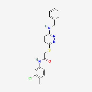 molecular formula C20H19ClN4OS B2721658 2-((6-(苄基氨基)吡啶并[3,2-d]嘧啶-3-基)硫)-N-(3-氯-4-甲基苯基)乙酰胺 CAS No. 1359222-36-8