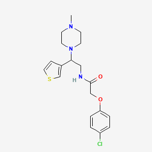molecular formula C19H24ClN3O2S B2721662 2-(4-氯苯氧基)-N-(2-(4-甲基哌嗪-1-基)-2-(噻吩-3-基)乙基)乙酰胺 CAS No. 946373-73-5