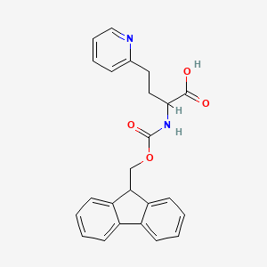 molecular formula C24H22N2O4 B2721663 2-({[(9H-fluoren-9-yl)methoxy]carbonyl}amino)-4-(pyridin-2-yl)butanoic acid CAS No. 1694526-75-4