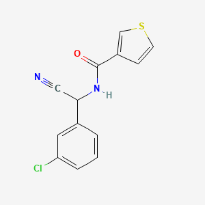 N-[(3-chlorophenyl)(cyano)methyl]thiophene-3-carboxamide