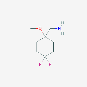 molecular formula C8H15F2NO B2721678 (4,4-Difluoro-1-methoxycyclohexyl)methanamine CAS No. 1941174-37-3