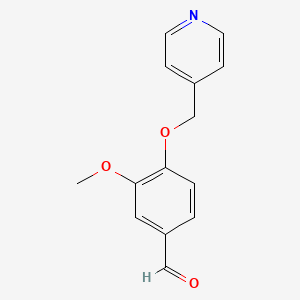 molecular formula C14H13NO3 B2721682 3-甲氧基-4-(吡啶-4-基甲氧基)苯甲醛 CAS No. 309936-77-4