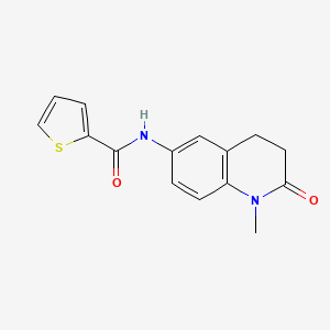 molecular formula C15H14N2O2S B2721685 N-(1-methyl-2-oxo-1,2,3,4-tetrahydroquinolin-6-yl)thiophene-2-carboxamide CAS No. 922130-54-9