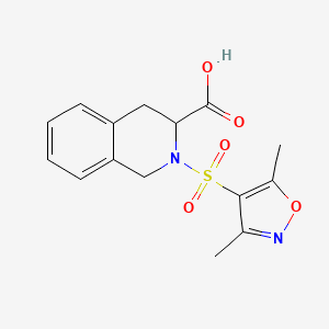 2-((3,5-Dimethylisoxazol-4-yl)sulfonyl)-1,2,3,4-tetrahydroisoquinoline-3-carboxylic acid