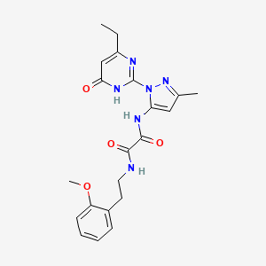 N1-(1-(4-ethyl-6-oxo-1,6-dihydropyrimidin-2-yl)-3-methyl-1H-pyrazol-5-yl)-N2-(2-methoxyphenethyl)oxalamide